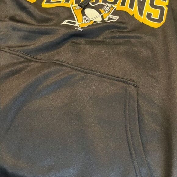 NWOT Pittsburgh Penguins NHL Adidas Performance Hoodie Black Men's Size Large - Picture 7 of 8